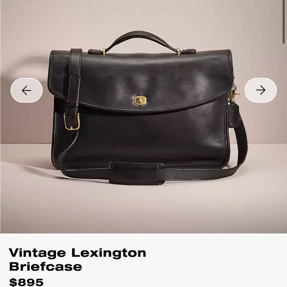 Vintage Coach Lexington Briefcase | 2 Black Hangtags | 5265 |Excellent Condition - Picture 2 of 16